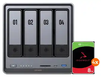 Coolblue UGREEN NASync DXP4800 + Seagate Ironwolf 8TB 4-Pack aanbieding