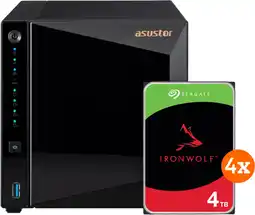 Coolblue ASUSTOR AS3304T v2 + Seagate Ironwolf 16TB (4x4TB) aanbieding
