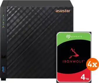 Coolblue ASUSTOR AS1104T + Seagate Ironwolf 16TB (4x4TB) aanbieding