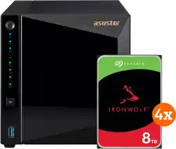 Coolblue ASUSTOR AS3304T v2 + Seagate Ironwolf 32TB (4x8TB) aanbieding