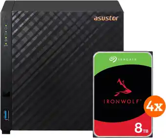 Coolblue ASUSTOR AS1104T + Seagate Ironwolf 32TB (4x8TB) aanbieding