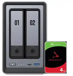 Coolblue UGREEN NASync DXP2800, Seagate Ironwolf 4TB aanbieding