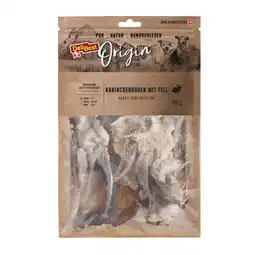 Zooplus Dubbelpak: 2 x 100g DeliBest Origin konijnenoren met bont hondensnacks aanbieding