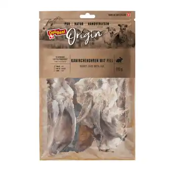 Zooplus Dubbelpak: 2 x 100g DeliBest Origin konijnenoren met bont hondensnacks aanbieding