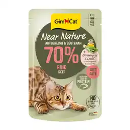 Zooplus 16x85g GimCat Dichtbij de Natuur Rund natvoer voor katten aanbieding