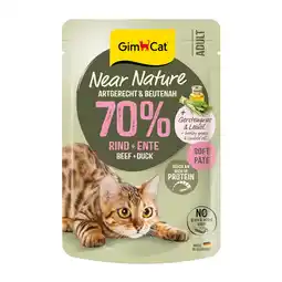 Zooplus 16x85g GimCat Dichtbij de Natuur Rund & Eend natvoer voor katten aanbieding