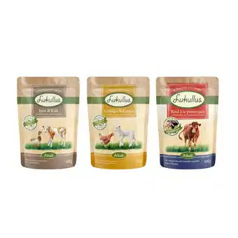 Zooplus 6 x 300 g Lukullus Naturkost Vershoudzakjes Adult Mix Graanvrij (3 varianten) aanbieding