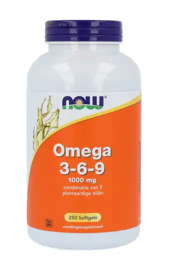 De Online Drogist NOW Omega 3-6-9 1000mg Capsules 250CP aanbieding