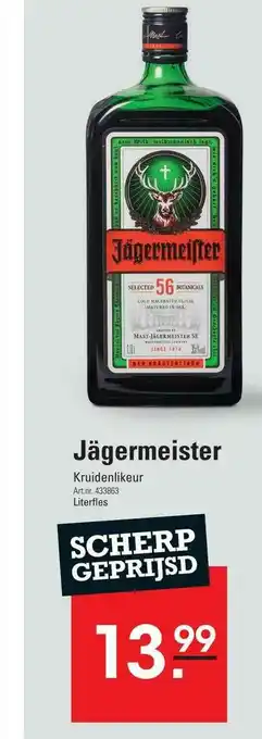 Sligro Jägermeister Kruidenlikeur aanbieding