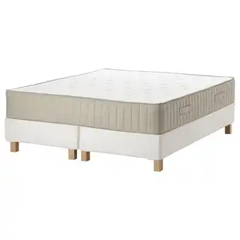 IKEA EspevÄr/vatnestrÖm Lattenmatrasbodem met poten, wit/stevig naturel, 160x200 cm aanbieding