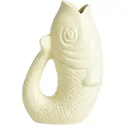 Leen Bakker Vaas Koi - off-white - keramiek - 29x18x12,5 cm - Leen Bakker aanbieding