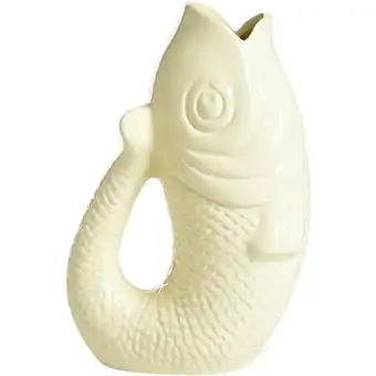Leen Bakker Vaas Koi - off-white - keramiek - 29x18x12,5 cm - Leen Bakker aanbieding