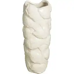 Leen Bakker Vaas Vis - off-white - keramiek - 37xØ14,5 cm - Leen Bakker aanbieding