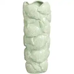 Leen Bakker Vaas Vis - mint - keramiek - 37xØ14,5 cm - Leen Bakker aanbieding