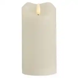 Leen Bakker LED kaars rustiek - off-white - 15xØ7,6 cm - Leen Bakker aanbieding