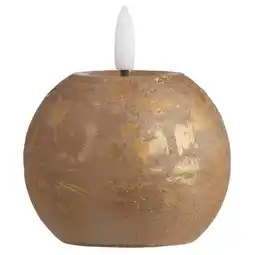Leen Bakker LED-kaars Bal - goudkleur - Ø8 cm - Leen Bakker aanbieding