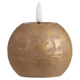 Leen Bakker LED-kaars Bal - goudkleur - Ø8 cm - Leen Bakker aanbieding