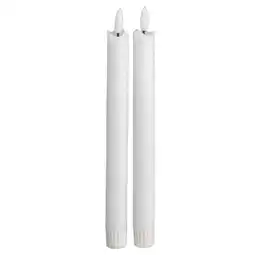 Leen Bakker LED dinerkaarsen - wit - 25 cm - 2 stuks - Leen Bakker aanbieding