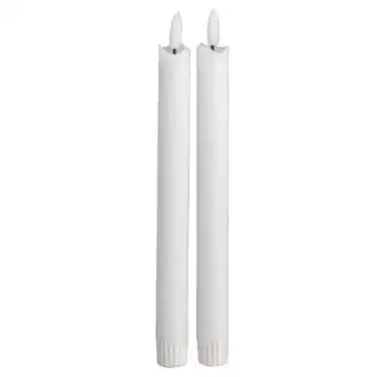 Leen Bakker LED dinerkaarsen - wit - 25 cm - 2 stuks - Leen Bakker aanbieding