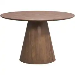 Leen Bakker Eettafel Louis - walnoot - Ø120 cm - Leen Bakker aanbieding