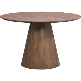 Leen Bakker Eettafel Louis - walnoot - Ø120 cm - Leen Bakker aanbieding