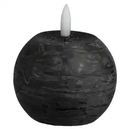 Leen Bakker LED kaars Bal - zwart - Ø8 cm - Leen Bakker aanbieding