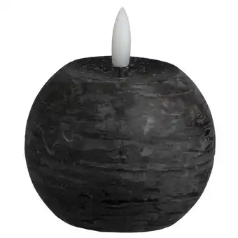 Leen Bakker LED kaars Bal - zwart - Ø8 cm - Leen Bakker aanbieding