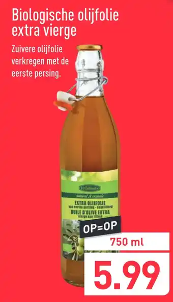 ALDI Biologische olijfolie extra vierge 750ml aanbieding