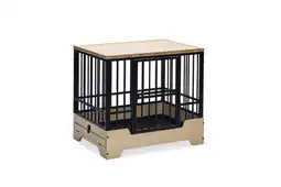 Welkoop Designed by Lotte Quirine - Hondenbench meubel - Zwart - 81x57x71 cm - Middel aanbieding