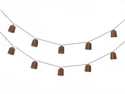 Welkoop Luxform Party Lights Rattan - Solar tuinverlichting - 6x6x7 cm - Brown/Warm White aanbieding