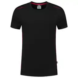 Welkoop Tricorp Accent 102703 - T-shirt - Zwart/Rood aanbieding