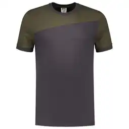 Welkoop Tricorp Bicolor 102006 - T-shirt - Donkergrijs /Groen aanbieding