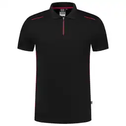 Welkoop Tricorp Accent 202703 - Poloshirt - Zwart/Rood aanbieding