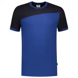 Welkoop Tricorp Bicolor 102006 - T-shirt - Kobalt /Donkerblauw aanbieding