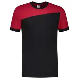 Welkoop Tricorp Bicolor 102006 - T-shirt - Zwart /Rood aanbieding