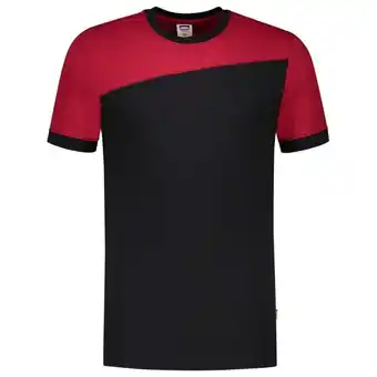 Welkoop Tricorp Bicolor 102006 - T-shirt - Zwart /Rood aanbieding