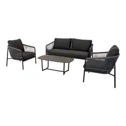 Welkoop Lesli Living Osaka - Loungeset - Zwart aanbieding