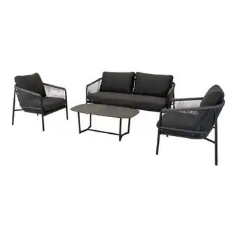 Welkoop Lesli Living Osaka - Loungeset - Zwart aanbieding
