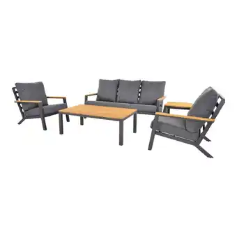 Welkoop Lesli Living Donnan - Loungeset - Antraciet aanbieding