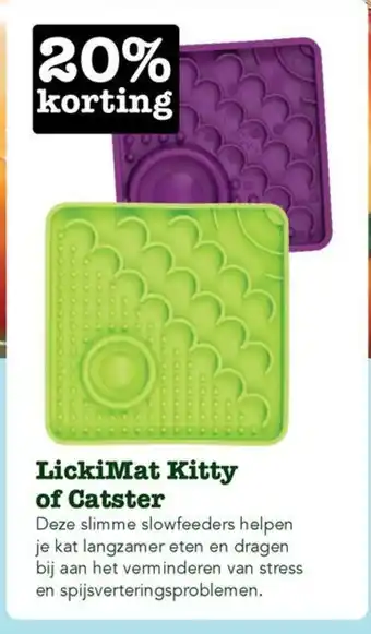 Dierspecialist LickiMat Kitty of Catster aanbieding