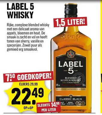 Dirck 3 Label 5 whisky aanbieding