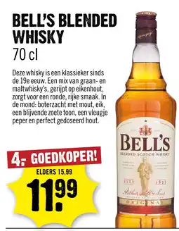 Dirck 3 Bell's blended whisky aanbieding