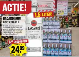 Dirck 3 Bacardi rum carta blanca aanbieding
