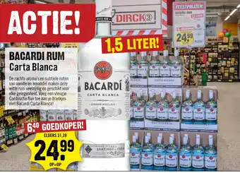 Dirck 3 Bacardi rum carta blanca aanbieding