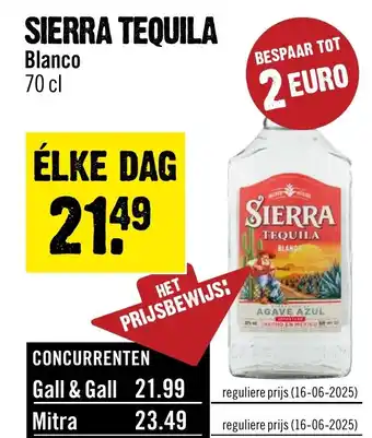 Dirck 3 Sierra tequila aanbieding
