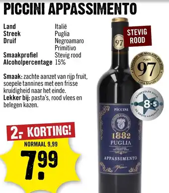 Dirck 3 Piccini Appassimento aanbieding