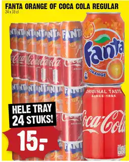 Dirck 3 Fanta orange of coca cola regular aanbieding