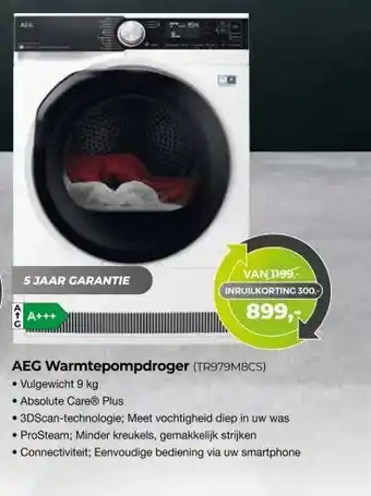 EP Beerepoot AEG Warmtepompdroger (TR979M8CS) aanbieding