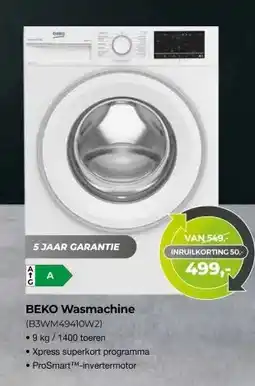 EP Beerepoot BEKO Wasmachine (B3WM49410W2) aanbieding