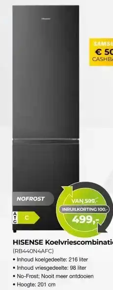 EP Beerepoot HISENSE Koelvriescombinatie (RB440N4AFC) aanbieding